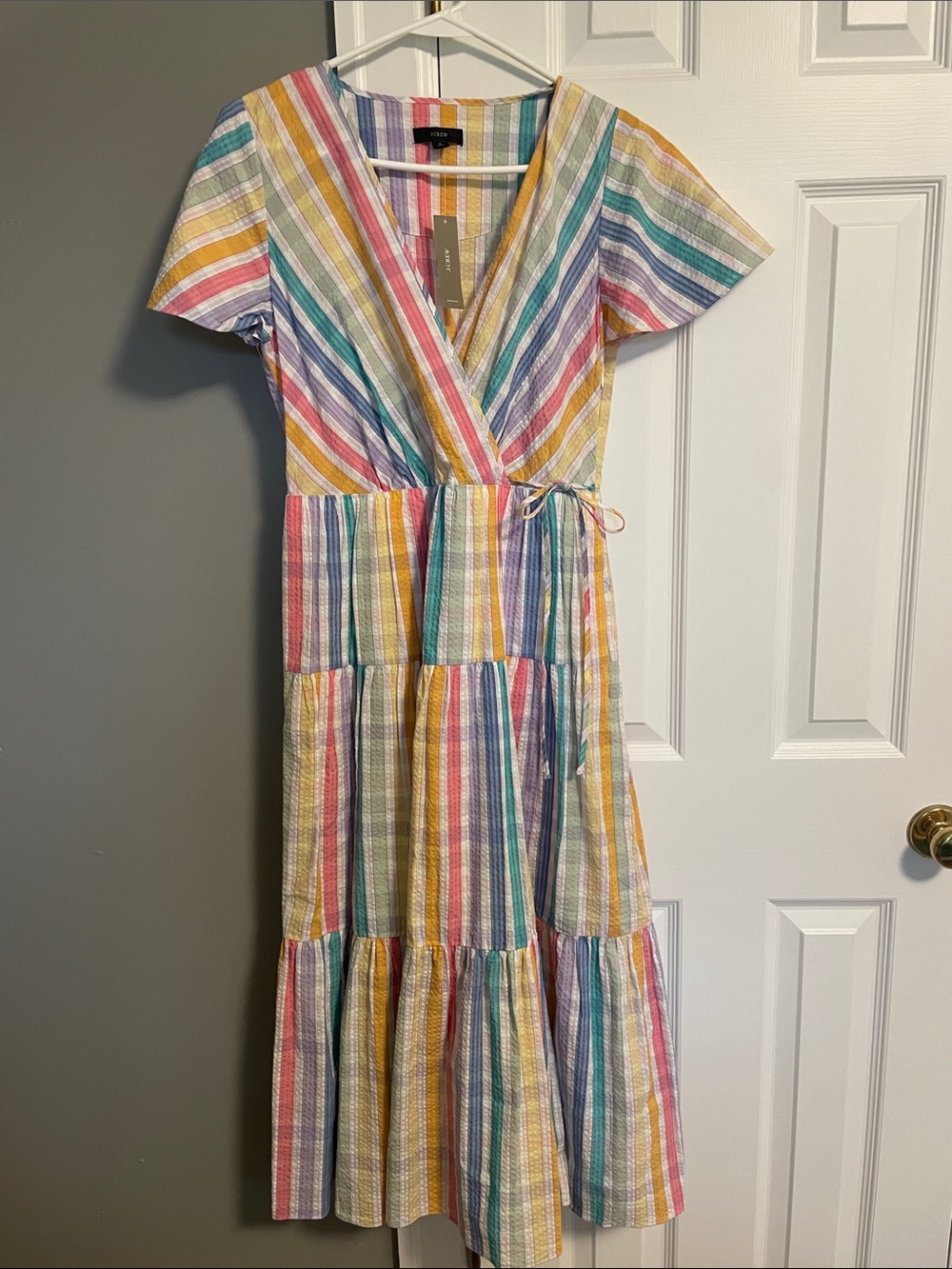 J. Crew Striped Tier Maxi Dress - Picture 1 of 4